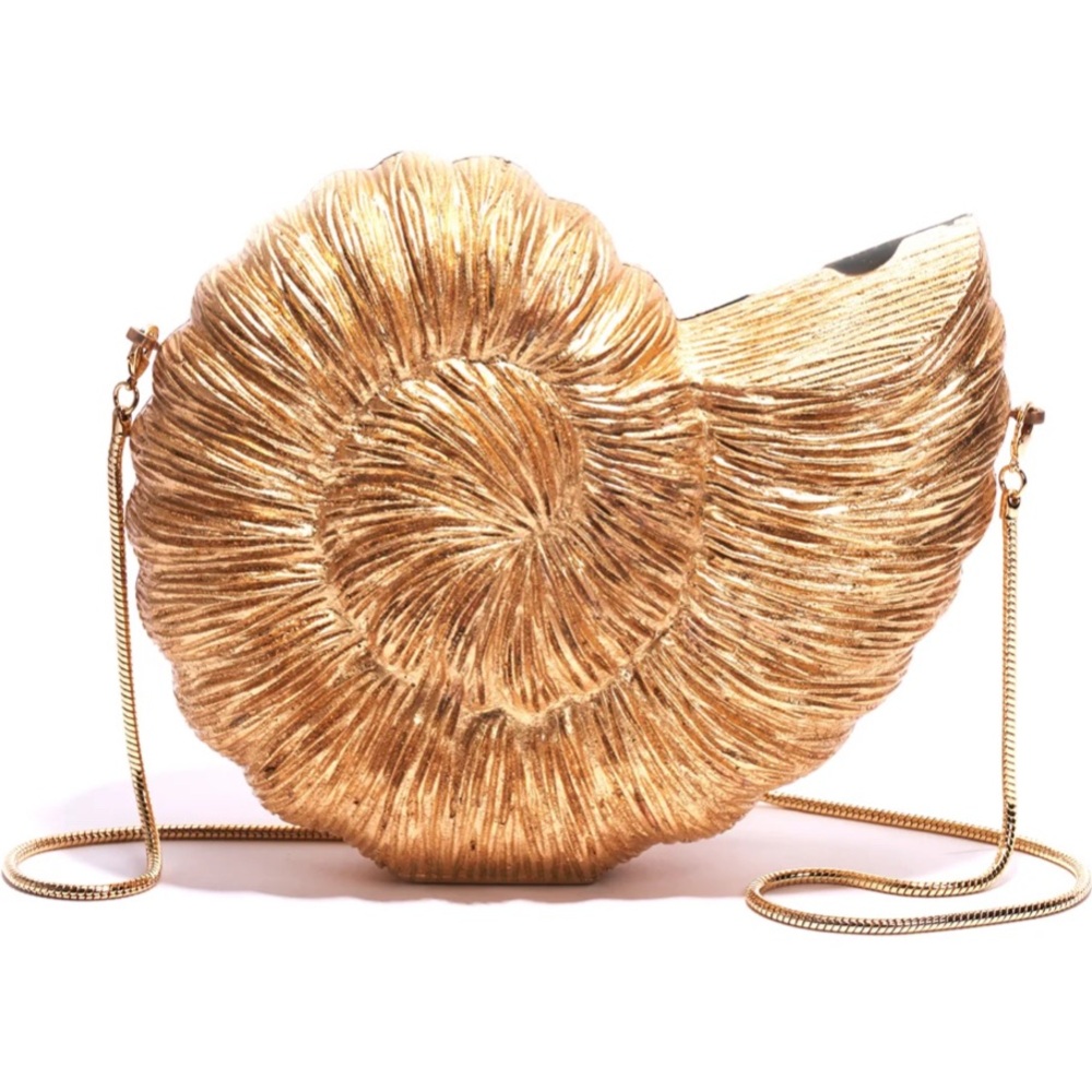 Emma Kuo Kahala gold nautilus hand made purse